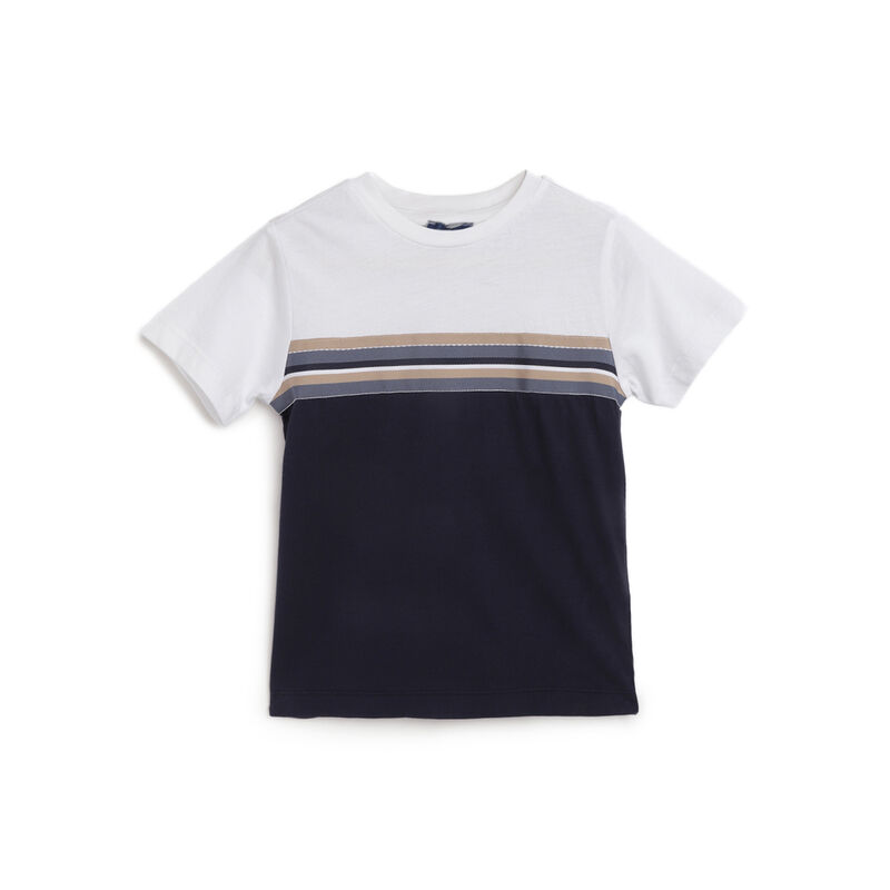 Boys Dark Blue Solid Short Sleeve T-Shirt image number 0